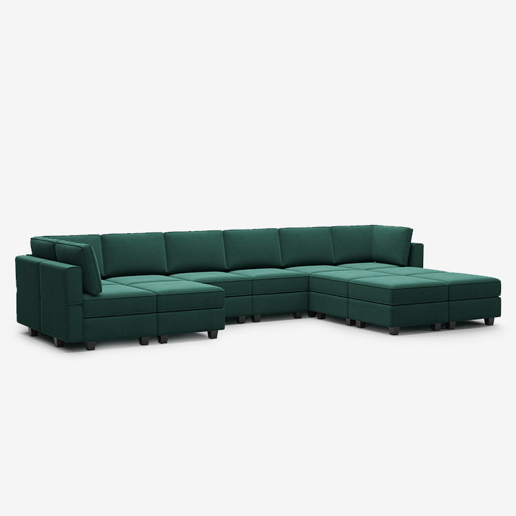 Belffin 12 Seats + 9 Sides Modular Velvet Sofa with Storage Seat