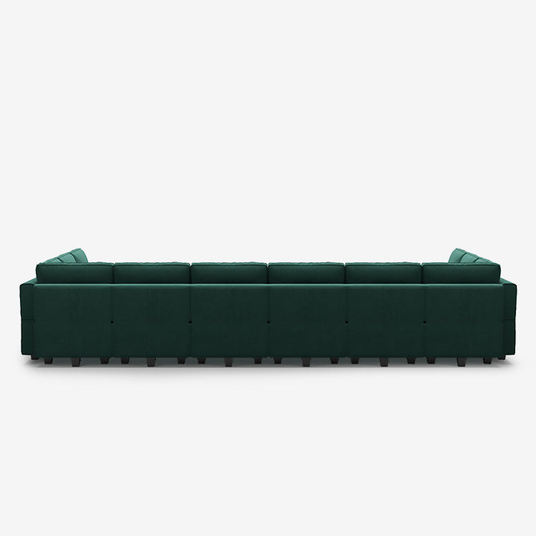 Belffin 14 Seats + 12 Sides Modular Velvet Sofa with Storage Seat