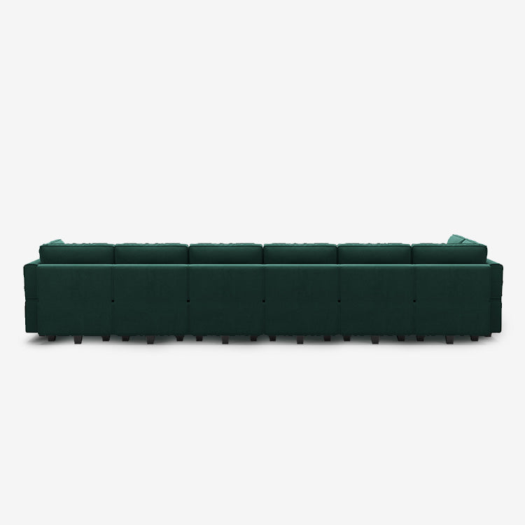 Belffin 12 Seats + 9 Sides Modular Velvet Sofa with Storage Seat