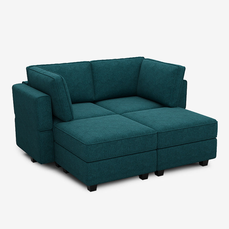 Belffin 4 Seats + 4 Sides Modular Terry Sleeper Sofa with Storage Seat