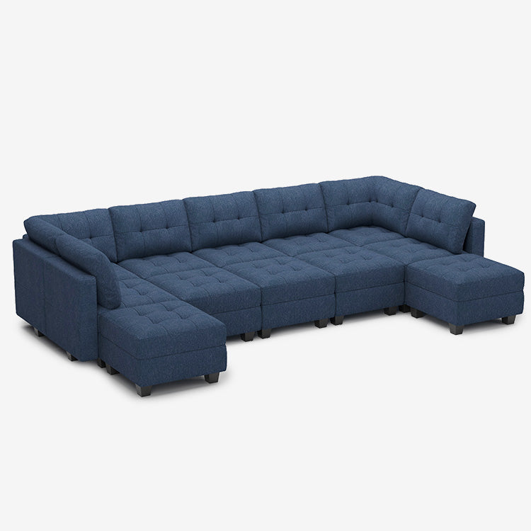 Belffin 12 Seats + 9 Sides Modular Weave Sofa with Storage Seat