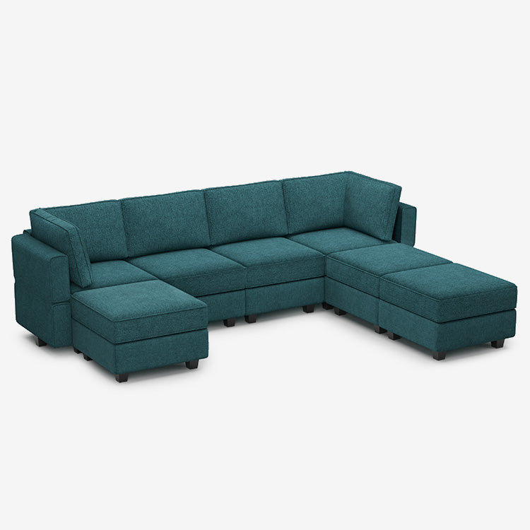 Canapé modulable Belffin 7 places + 6 côtés Terry avec siège de rangement