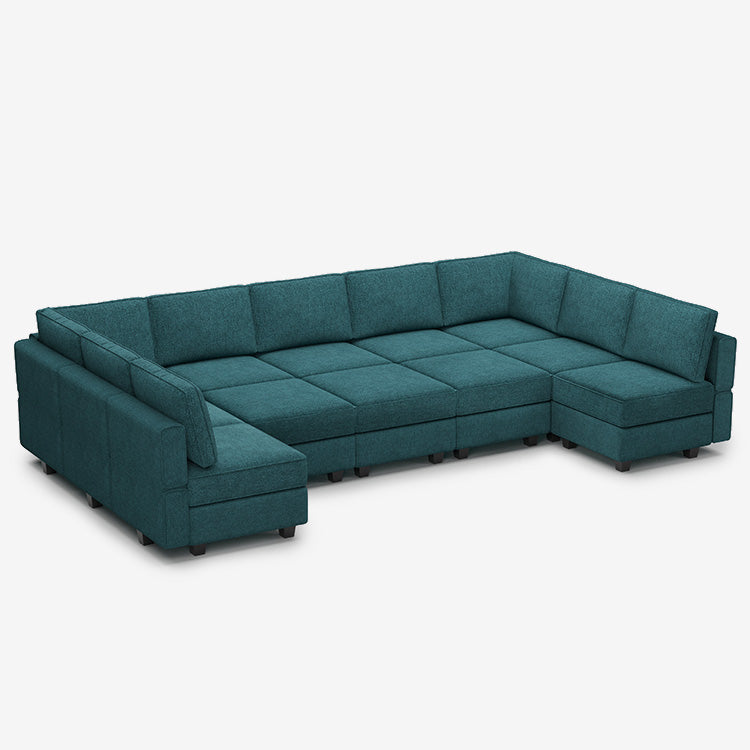 Belffin 12 Seats + 11 Sides Modular Terry Sleeper Sofa with Storage Seat