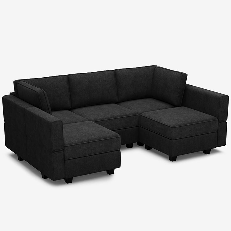 Belffin 5 Seats + 7 Sides Modular Terry Sofa with Storage Seat