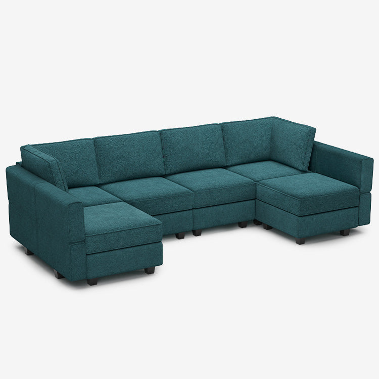 Belffin 6 Seats + 8 Sides Modular Terry Sofa with Storage Seat