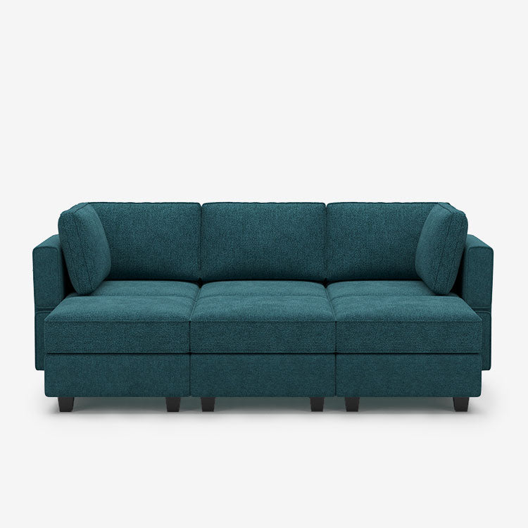 Belffin 6 Seats + 5 Sides Modular Terry Sleeper Sofa with Storage Seat