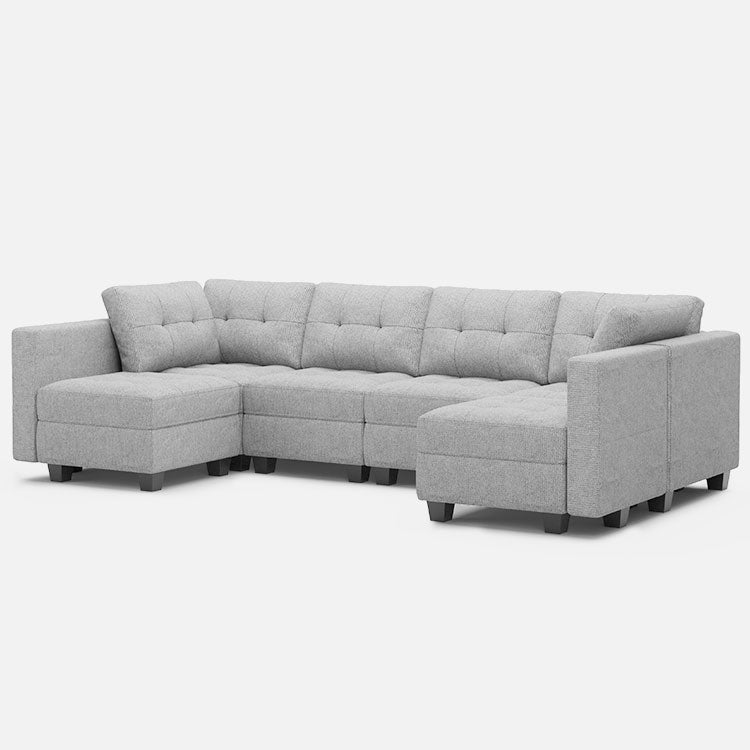 Belffin 6 Seats + 8 Sides Modular Weave Sofa with Storage Seat