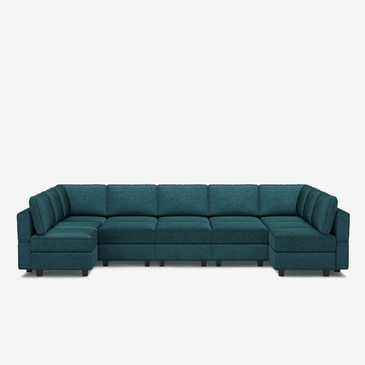 Belffin 12 Seats + 11 Sides Modular Terry Sleeper Sofa with Storage Seat