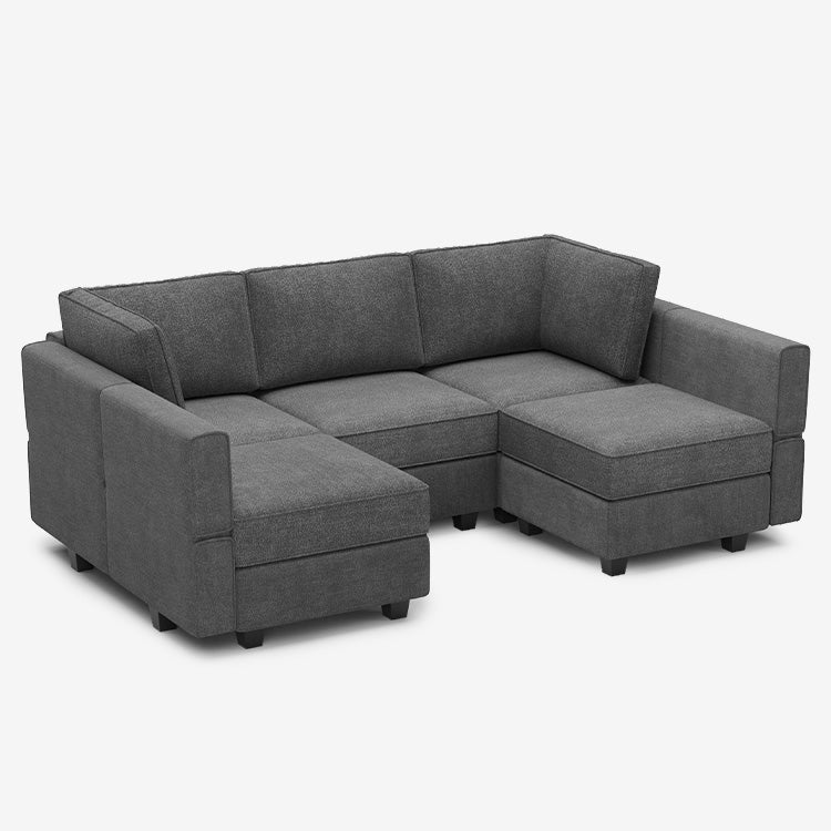 Belffin 5 Seats + 7 Sides Modular Terry Sofa with Storage Seat