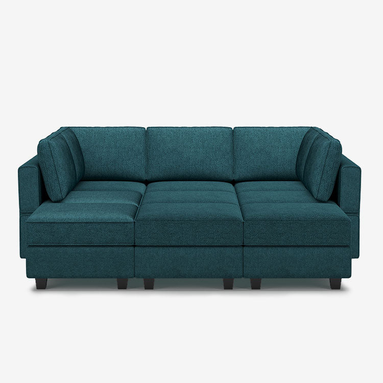Belffin 9 Seats + 7 Sides Modular Terry Sleeper Sofa with Storage Seat