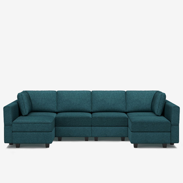 Belffin 6 Seats + 8 Sides Modular Terry Sofa with Storage Seat
