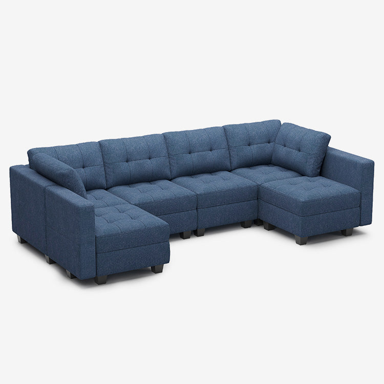 Belffin 6 Seats + 8 Sides Modular Weave Sofa with Storage Seat