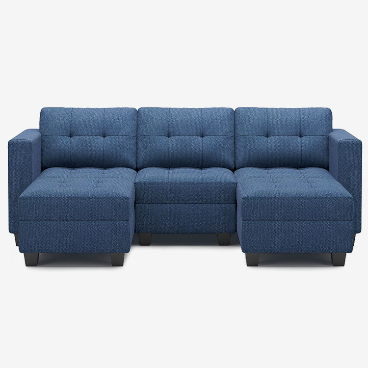 Belffin 5 Seats + 5 Sides Modular Weave Sofa with Storage Seat