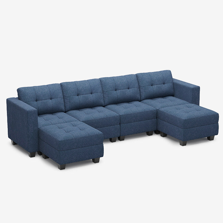Belffin 6 Seats + 6 Sides Modular Weave Sofa with Storage Seat
