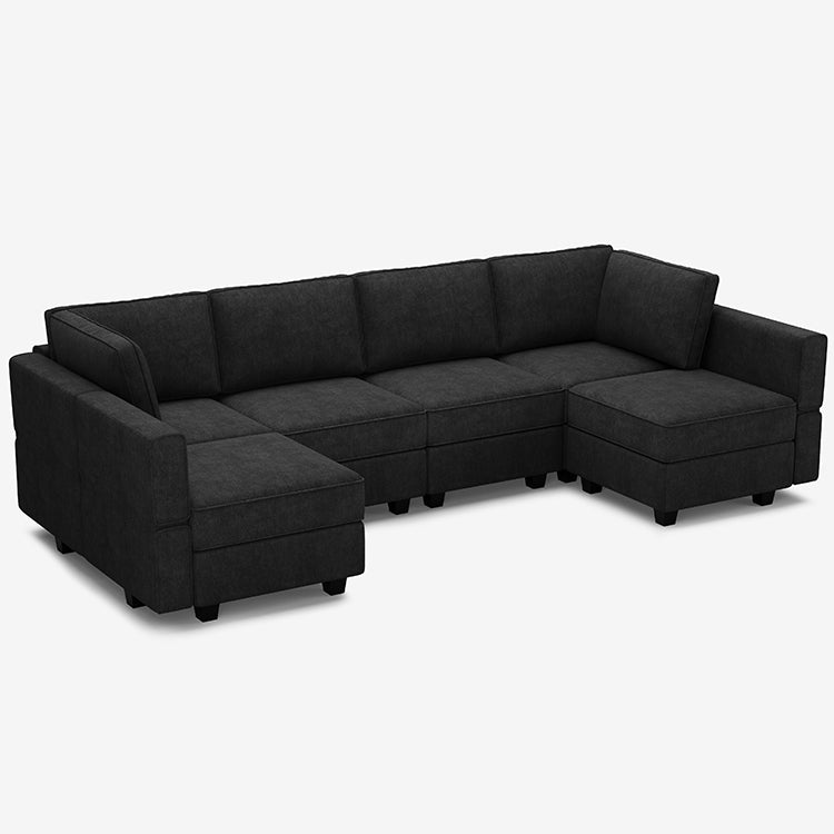 Belffin 6 Seats + 8 Sides Modular Terry Sofa with Storage Seat