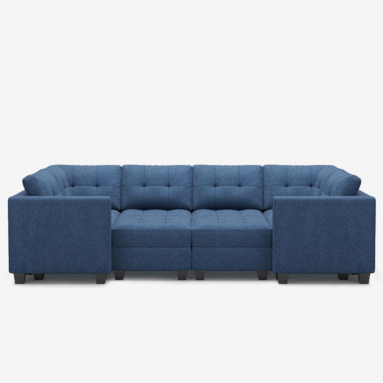 Canapé-lit modulaire Belffin 8 places + 10 côtés avec siège de rangement