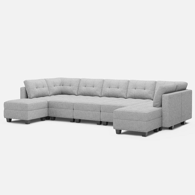 Belffin 12 Seats + 9 Sides Modular Weave Sofa with Storage Seat