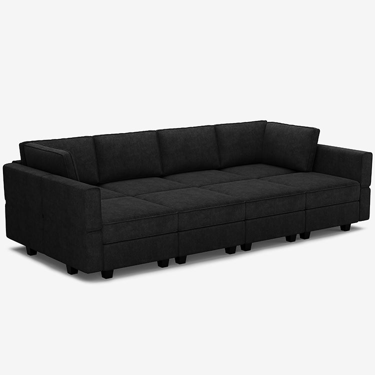 Belffin 8 Seats + 8 Sides Modular Terry Sleeper Sofa with Storage Seat