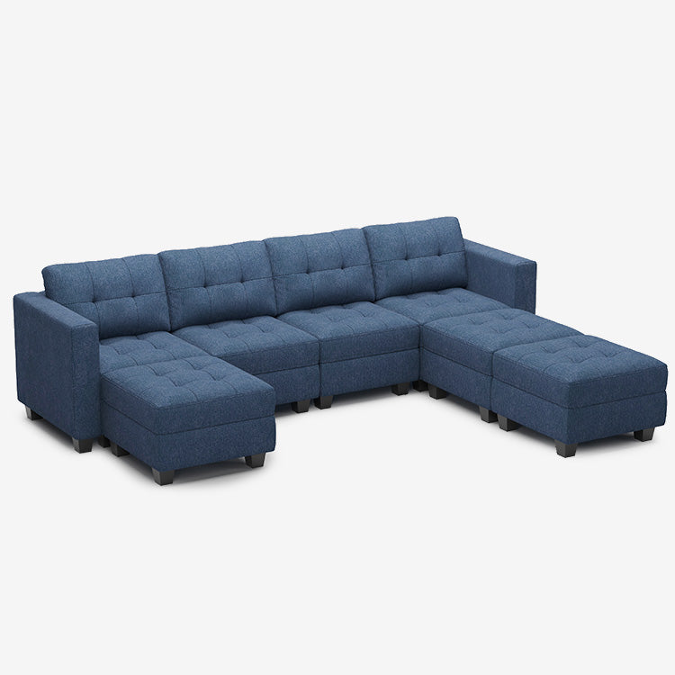 Belffin 7 Seats + 6 Sides Modular Weave Sofa with Storage Seat