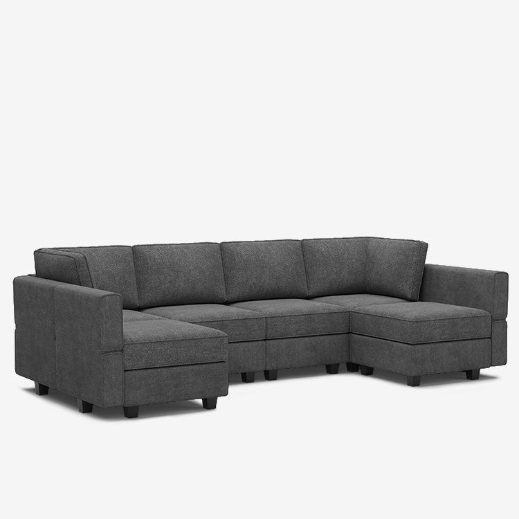 Belffin 6 Seats + 8 Sides Modular Terry Sofa with Storage Seat