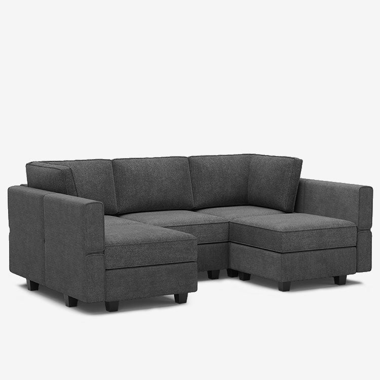Belffin 5 Seats + 7 Sides Modular Terry Sofa with Storage Seat