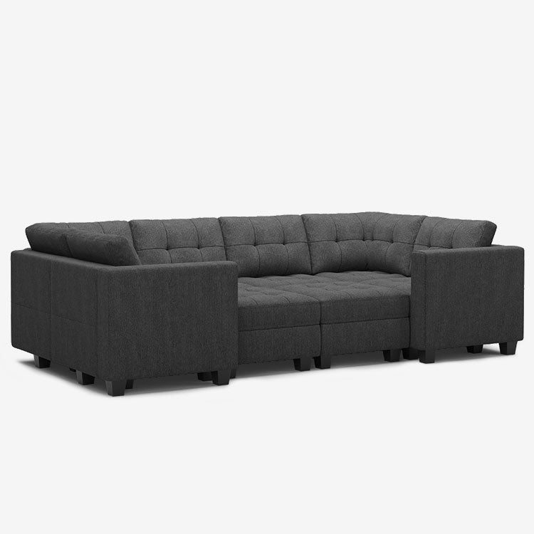 Canapé-lit modulaire Belffin 8 places + 10 côtés avec siège de rangement