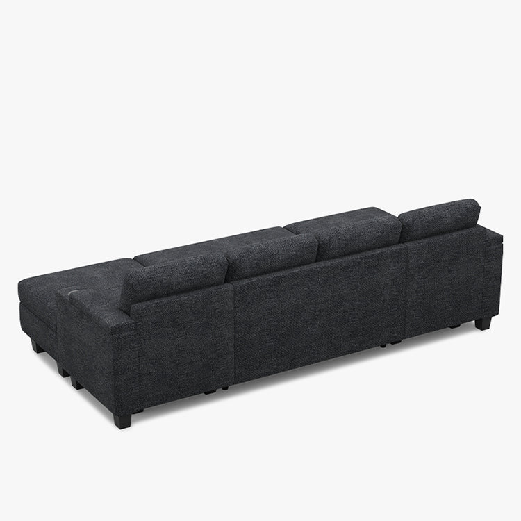 Belffin Modular 4 Seater Modular Chenille Pull-out Sleeper Sofa with Storage Chaises