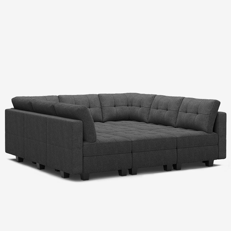 Belffin 9 Seats + 9 Sides Modular Weave Sofa with Storage Seat