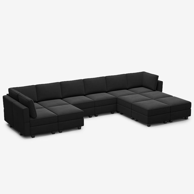 Belffin 12 Seats + 9 Sides Modular Velvet Sofa with Storage Seat
