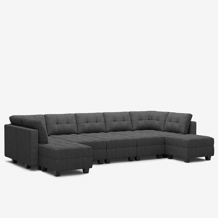 Belffin 12 Seats + 9 Sides Modular Weave Sofa with Storage Seat