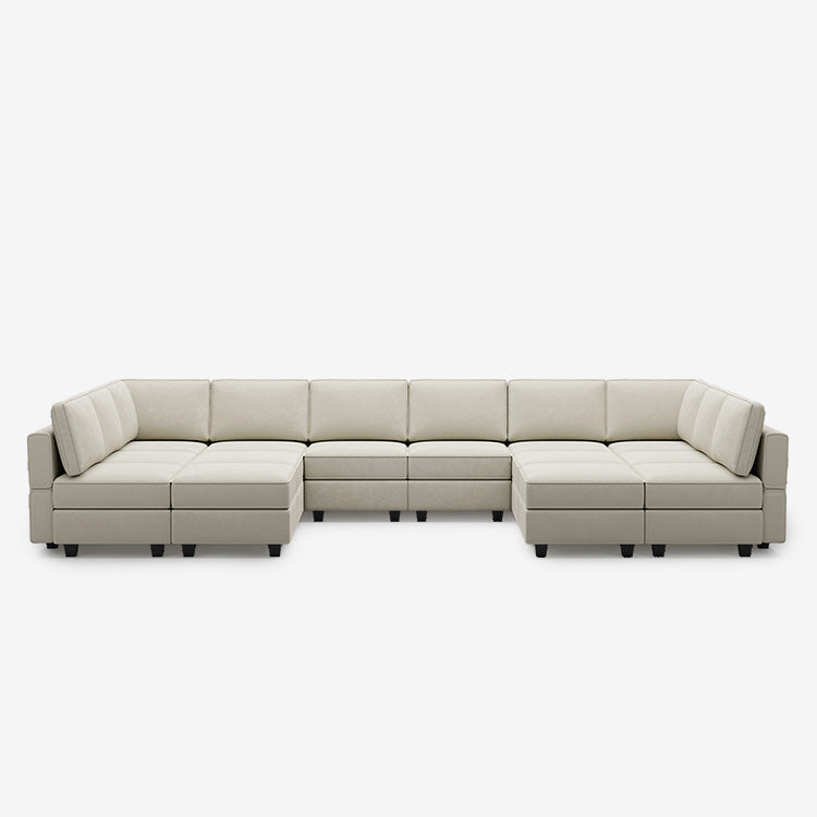 Belffin 14 Seats + 12 Sides Modular Velvet Sofa with Storage Seat