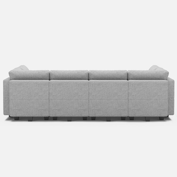 Canapé-lit modulaire Belffin 8 places + 10 côtés avec siège de rangement
