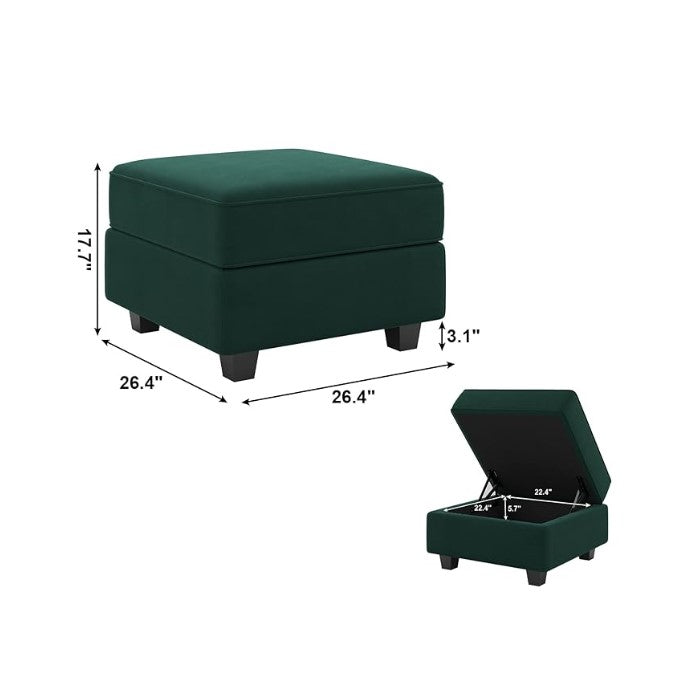 Belffin Modular Velvet Ottoman