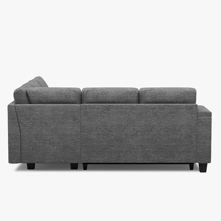 Belffin Modular 5 Seater Modular Chenille Pull-out Sleeper Sofa with Storage Seats