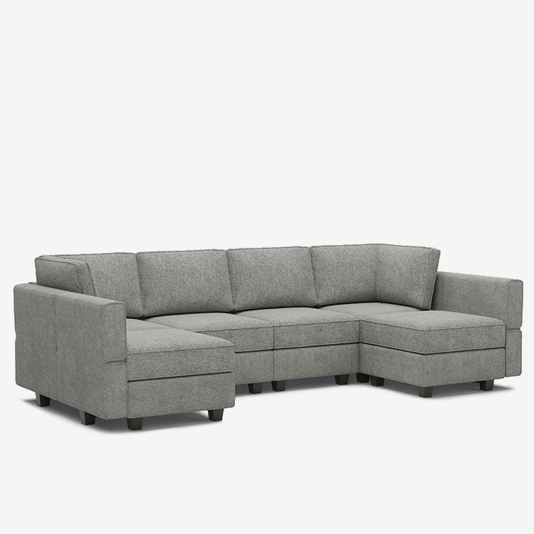 Belffin 6 Seats + 8 Sides Modular Terry Sofa with Storage Seat