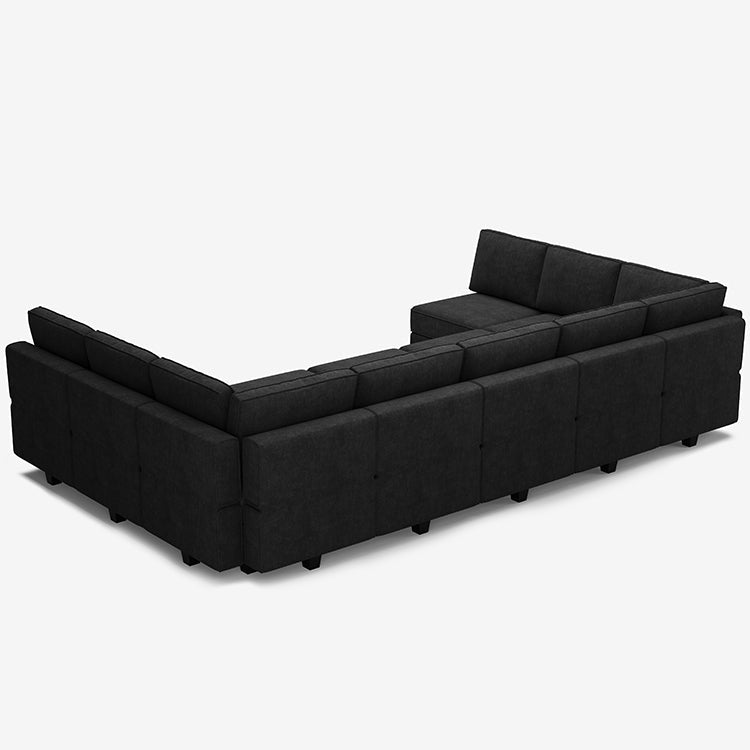 Belffin 12 Seats + 11 Sides Modular Terry Sleeper Sofa with Storage Seat