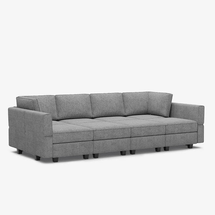 Belffin 8 Seats + 8 Sides Modular Terry Sleeper Sofa with Storage Seat