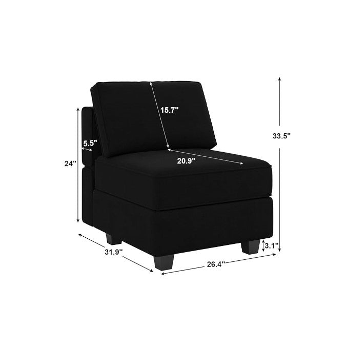Sièges modulaires en velours Belffin