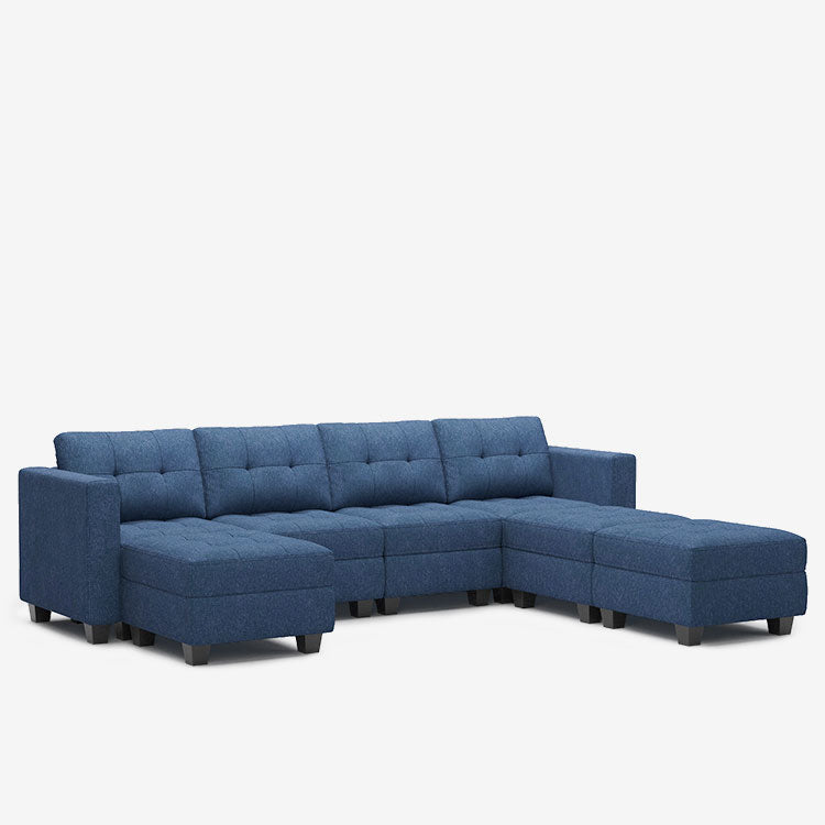 Belffin 7 Seats + 6 Sides Modular Weave Sofa with Storage Seat