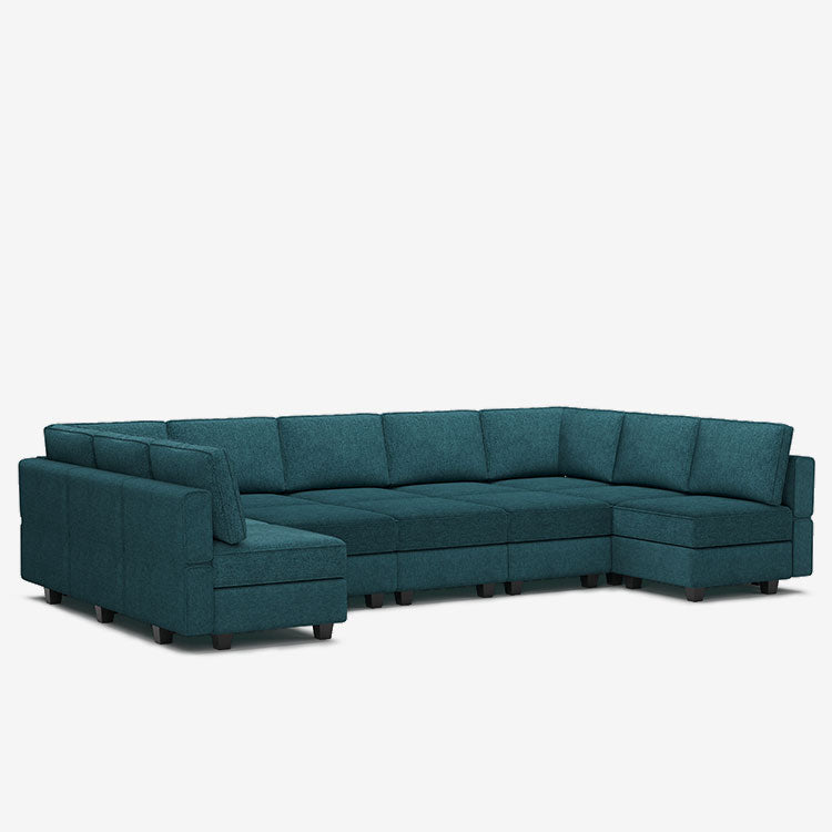 Belffin 12 Seats + 11 Sides Modular Terry Sleeper Sofa with Storage Seat