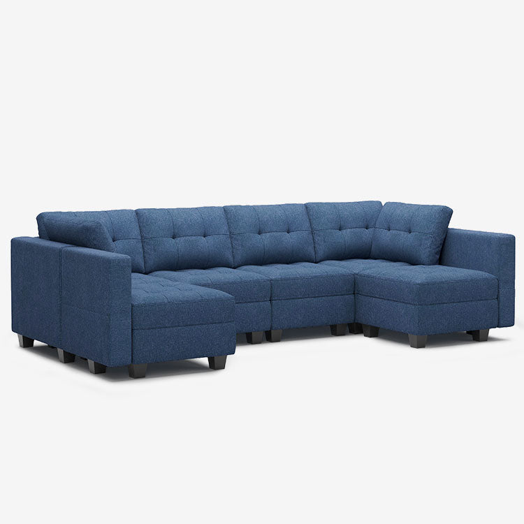 Belffin 6 Seats + 8 Sides Modular Weave Sofa with Storage Seat