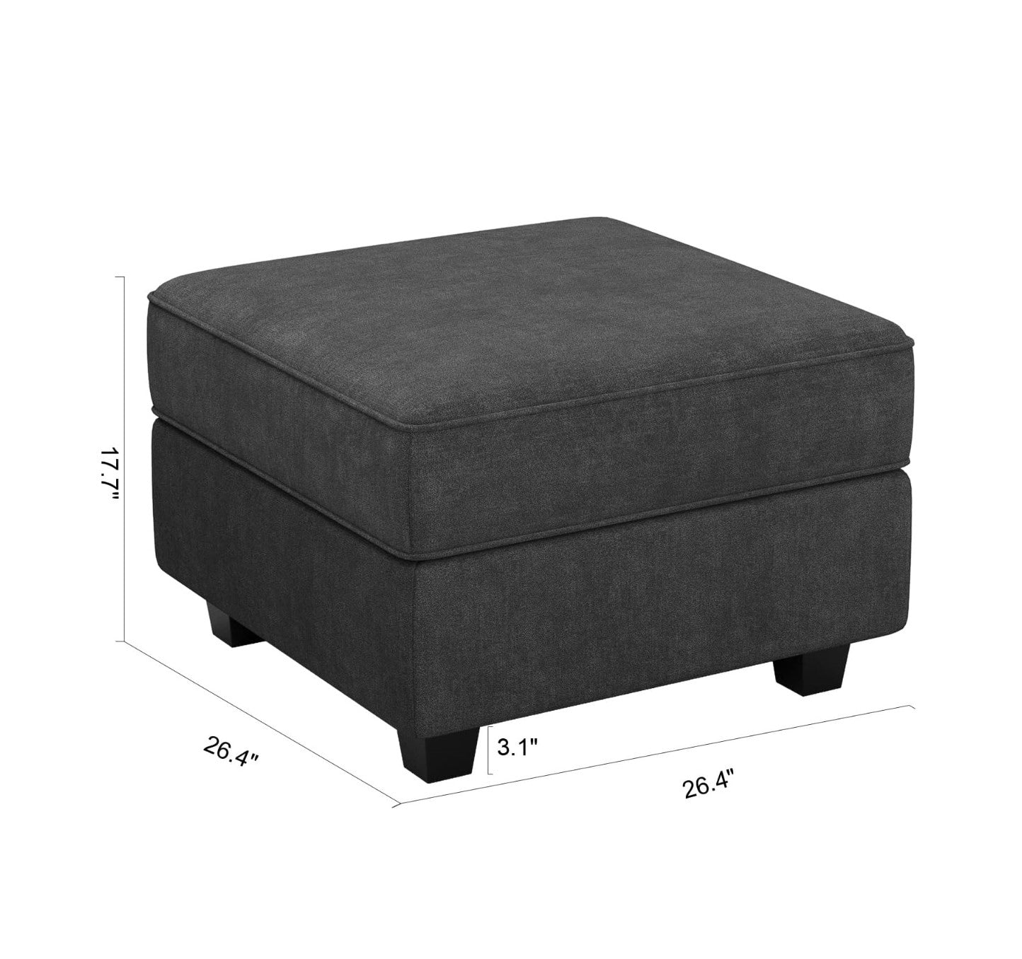 Pouf modulaire en tissu éponge Belffin