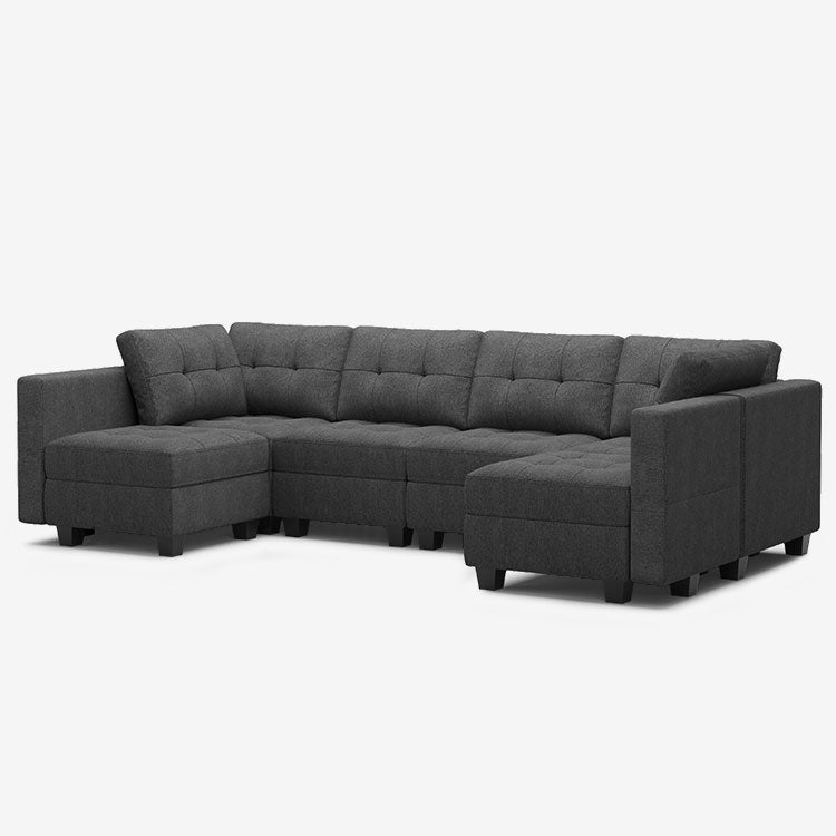 Belffin 6 Seats + 8 Sides Modular Weave Sofa with Storage Seat