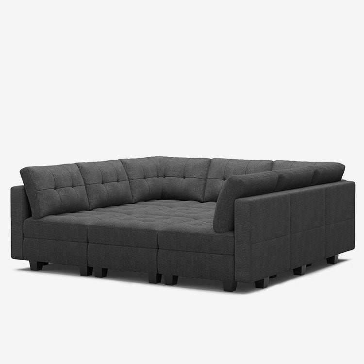 Belffin 9 Seats + 9 Sides Modular Weave Sofa with Storage Seat