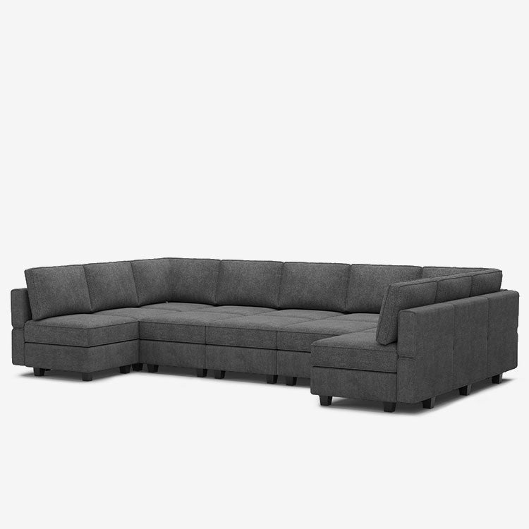 Belffin 12 Seats + 11 Sides Modular Terry Sleeper Sofa with Storage Seat