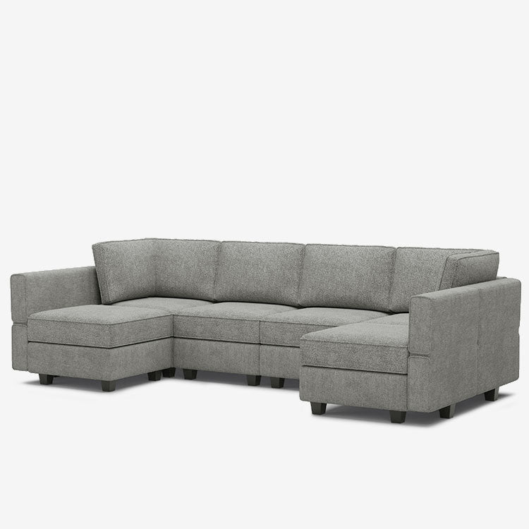 Belffin 6 Seats + 8 Sides Modular Terry Sofa with Storage Seat