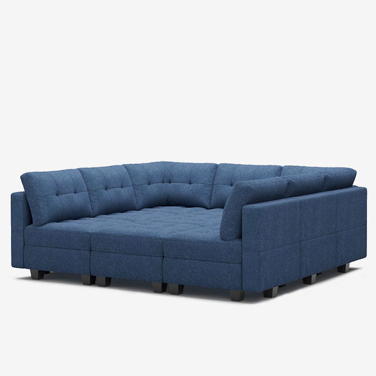 Belffin 9 Seats + 9 Sides Modular Weave Sofa with Storage Seat