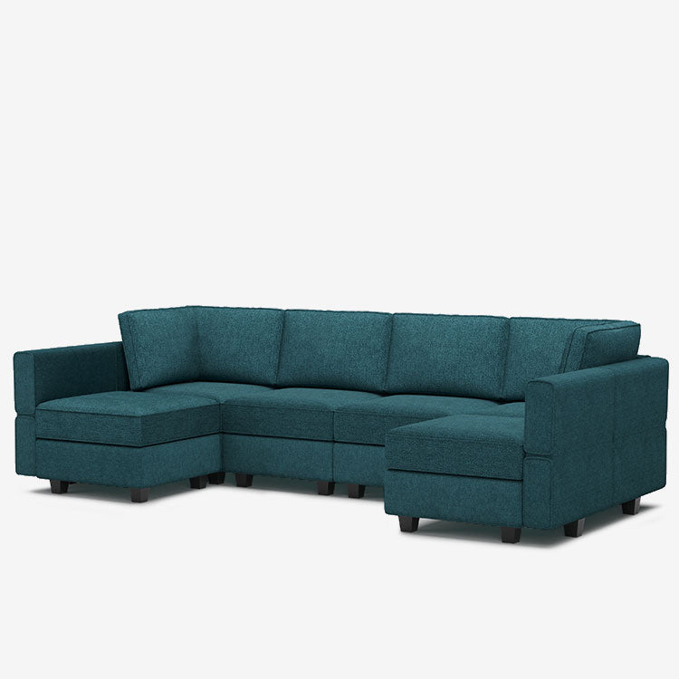 Belffin 6 Seats + 8 Sides Modular Terry Sofa with Storage Seat