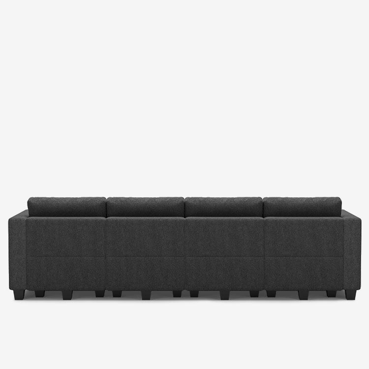 Belffin 8 Seats + 6 Sides Modular Weave Sleeper Sofa with Storage Seat