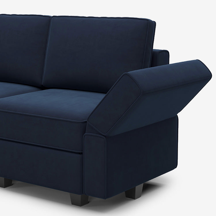 Belffin 9 Seats + 11 Sides Modular Velvet Sofa with Storage Seat and Ottoman